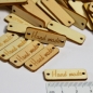 Mobile Preview: Etikett ♥handmade♥ rechteckig Holz natur